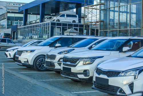 Cars and minivans for sale.