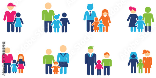 Diverse families illustration a colorful representation of modern family structures and relationships