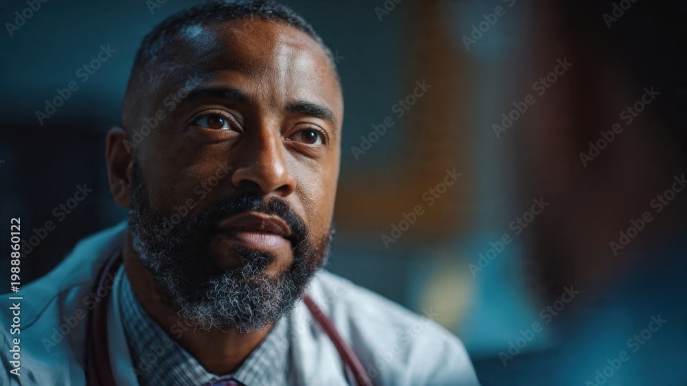 Obraz premium Serious Doctor Listening to Patient