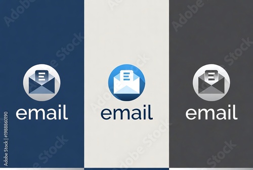 Email Communication Technology: Modern Messaging Icons and Abstract Email Design for Branding and Email Marketing