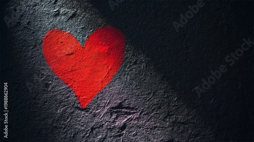 cardiac. A glowing crimson heart on a dark textured surface, symbolizing deep emotion in a close-up view. wellbeing guides, coaching materials, designed for coaching and self-improvement content.
