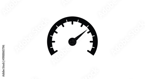 A simple black and white illustration depicts a circular gauge with a needle pointing slightly right