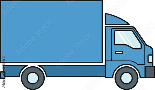 Delivery truck transports commercial goods to different local destinations.