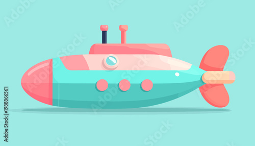 Cartoon Submarine Underwater Adventure