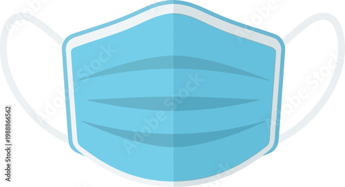 Face mask provides protection against airborne particles and viral disease.