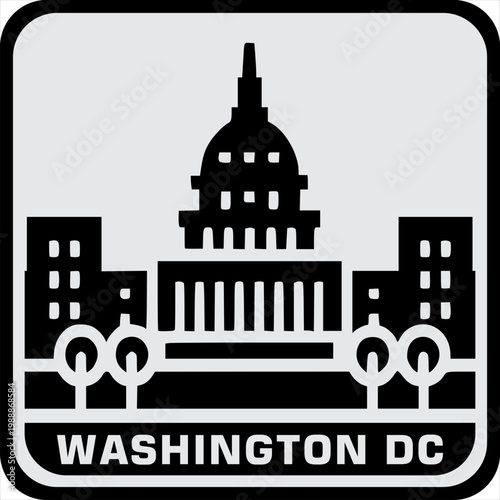 Washington DC Skyline Icon