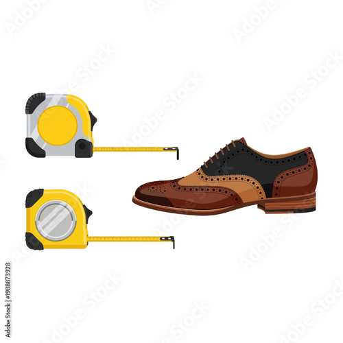 Essential Tools and Elegant Footwear for Precision and Style Illustration