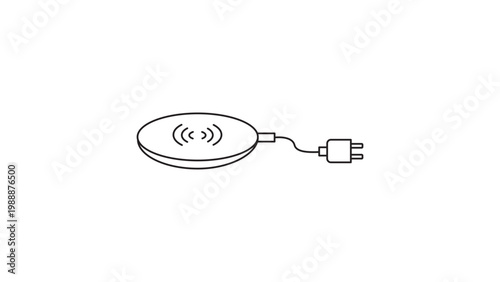 Foto Wireless Charger Editable Stroke Vector Icon