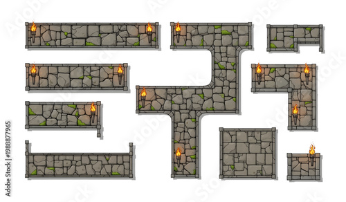 Collection of Dungeons and Dragons Maze Layout Design.
