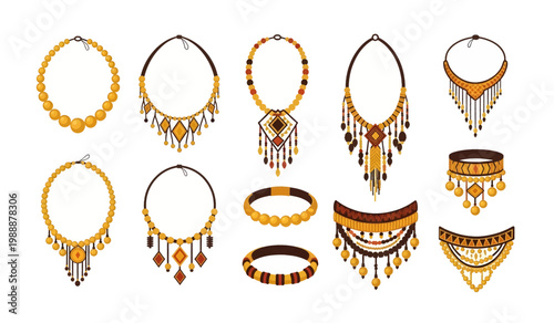Collection of colorful jewelry accessories.