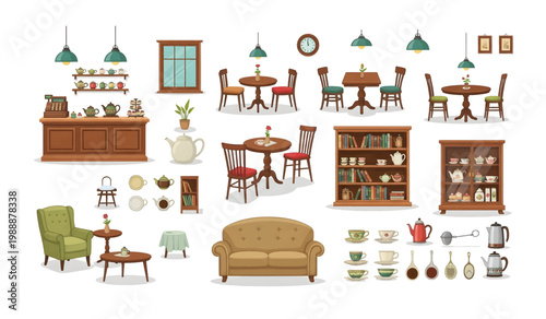 Collection of Furniture items for home decoration.