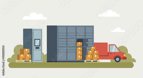 Efficient cargo handling and distribution at a busy logistics hub.