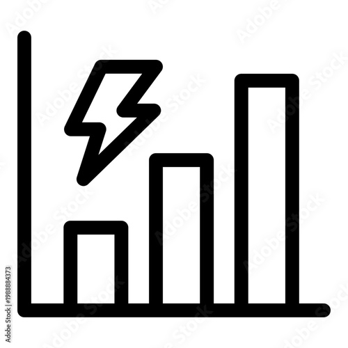 Energy consumption icon. Vector line icon