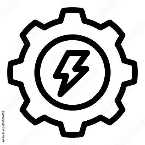 Energy consumption icon. Vector line icon