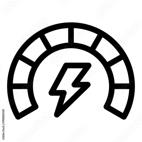 Energy consumption icon. Vector line icon