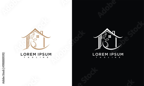 Elegant Home and Pet Logo Design