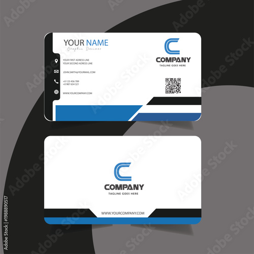 Modern corporate business card and vector website template set featuring professional web layout elements and a minimalist logo design for a company presentation brochure