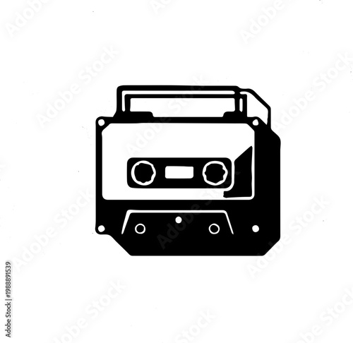 retro cassette tape vector