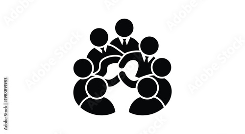 Teamwork and collaboration a group of people united in a circle