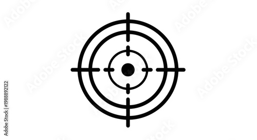 Target icon, crosshair sign, aim symbol, vector illustration