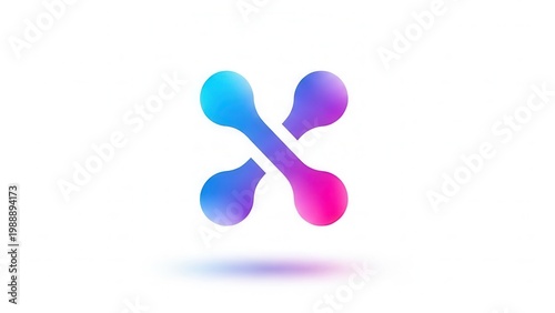 Dynamic gradient X shape symbolizing modern network connections and digital innovation