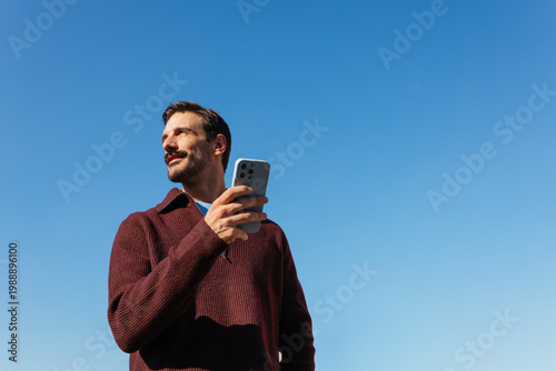 Handsome man with phone