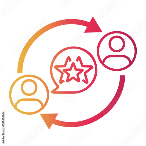 recommendation Line Gradient Icon