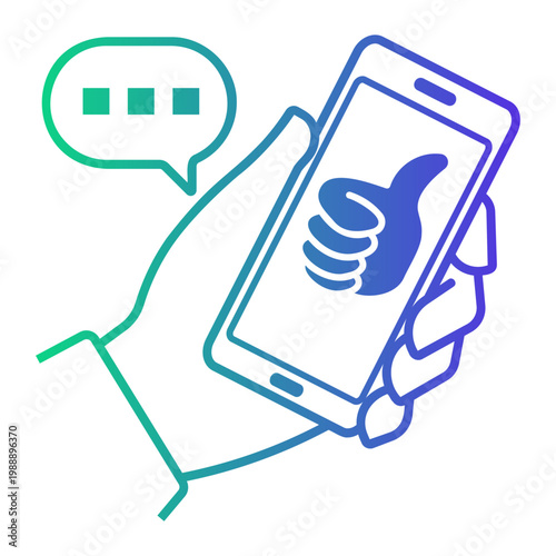 recommendation Line Gradient Icon