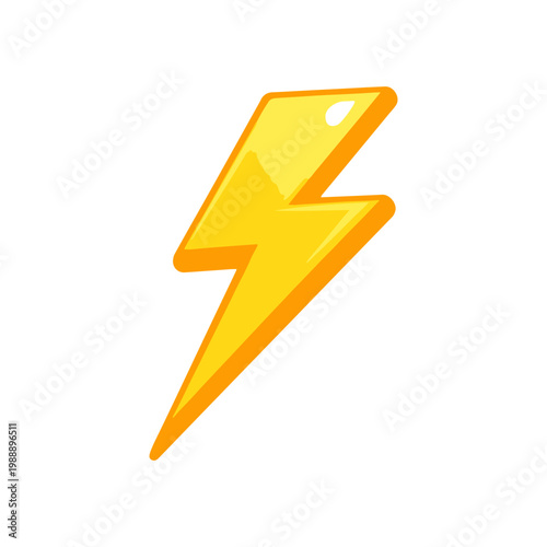 Lightning 3D icon
Vector color 3D icon on a white background