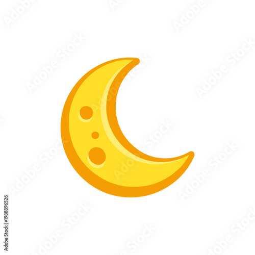 Moon 3D icon
Vector color 3D icon on a white background