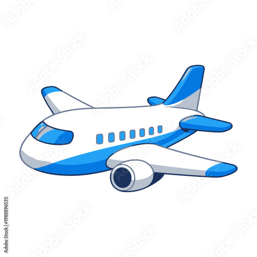 Airplane 3D icon
Vector color 3D icon on a white background