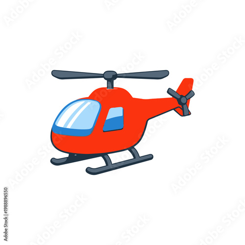 Helicopter 3D icon
Vector color 3D icon on a white background