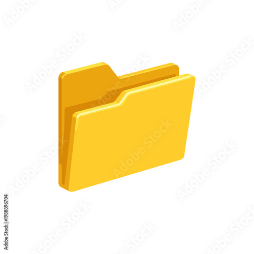 Folder 3D icon
Vector color 3D icon on a white background