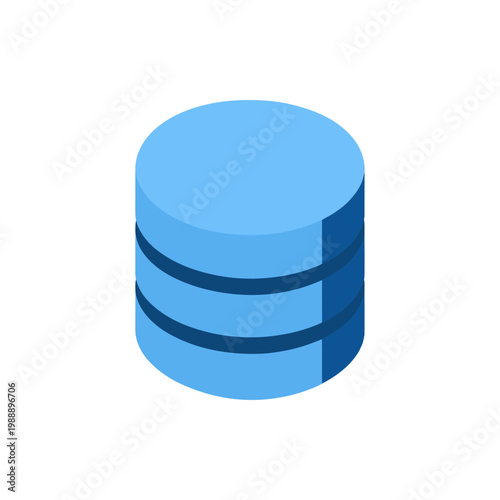 Database 3D icon
Vector color 3D icon on a white background