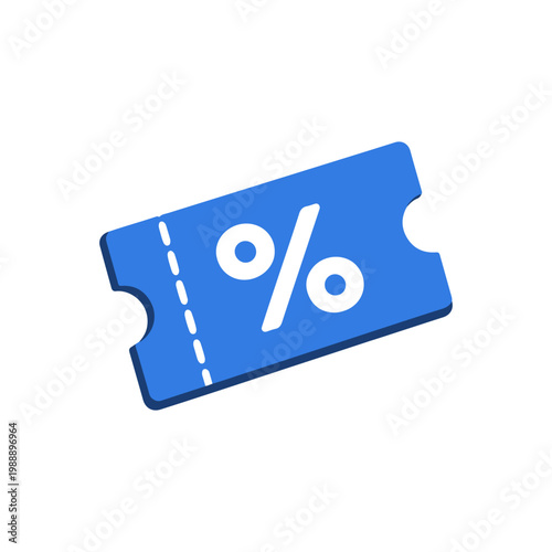 Coupon 3D icon
Vector color 3D icon on a white background