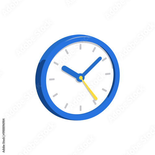 Clock 3D icon
Vector color 3D icon on a white background