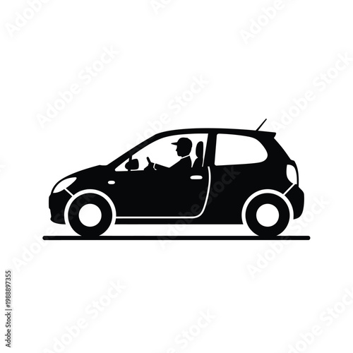 Car icon shows a silhouette of a person sitting in the driver seat.