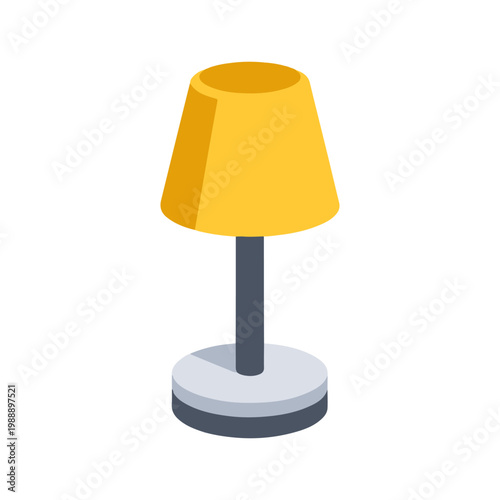 Lamp 3D icon
Vector color 3D icon on a white background