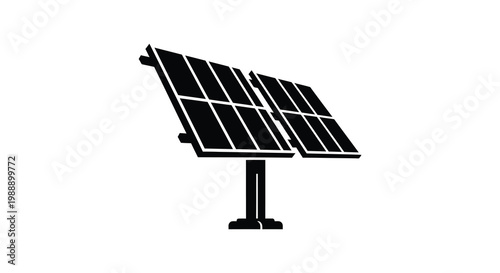 Solar panel icon sustainable energy source for a greener future