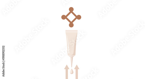 Abstract Geometric Shape Ascending Rocket Launch.