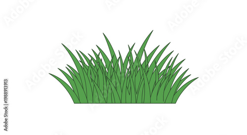 Green grass blades growing together.