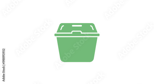 Green Plastic Storage Container Box.