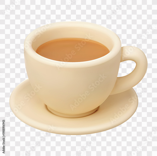 Tea and Matcha  Vector Icon Set | 3D icon set | cup and saucer