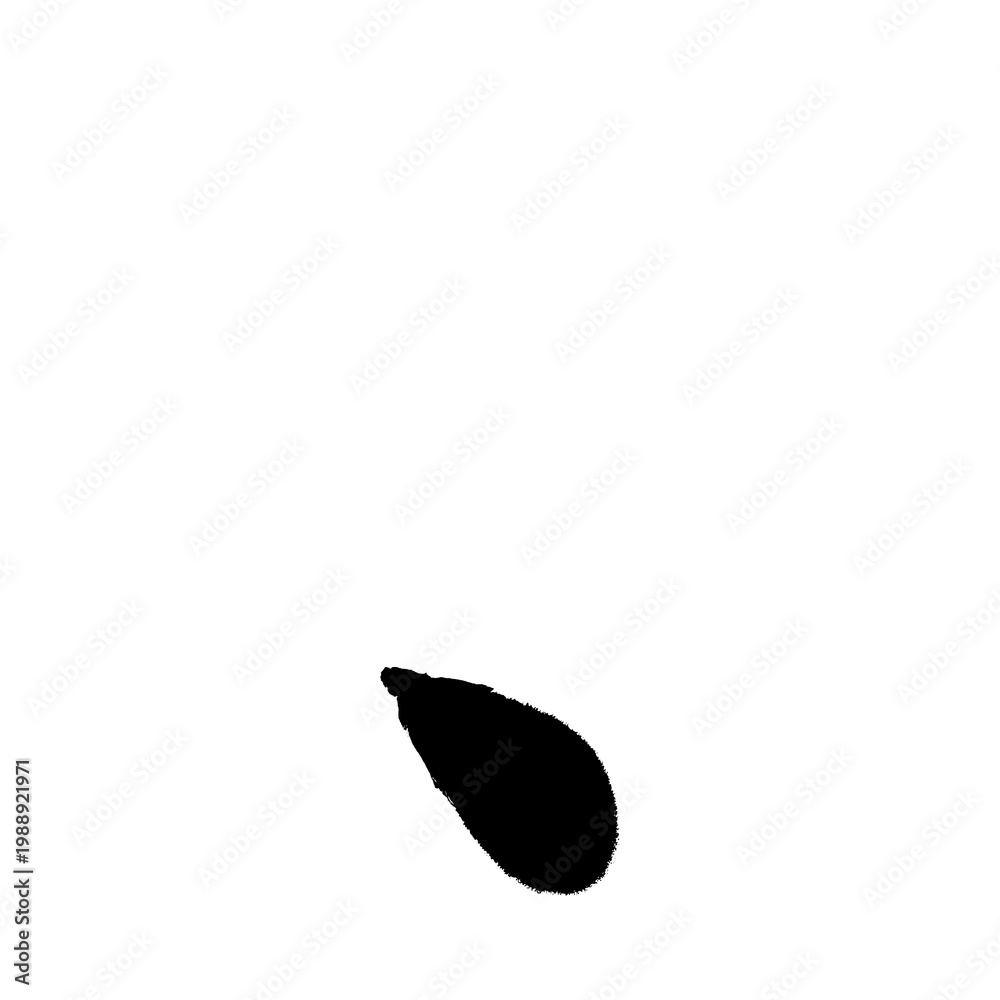 Naklejka premium Organic and realistic calligraphy-style Japanese “読点”, alpha channel