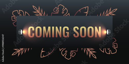 Coming soon illustration template design