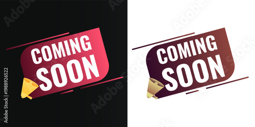 Coming soon illustration template design