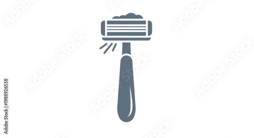 Gray metal safety razor blade.