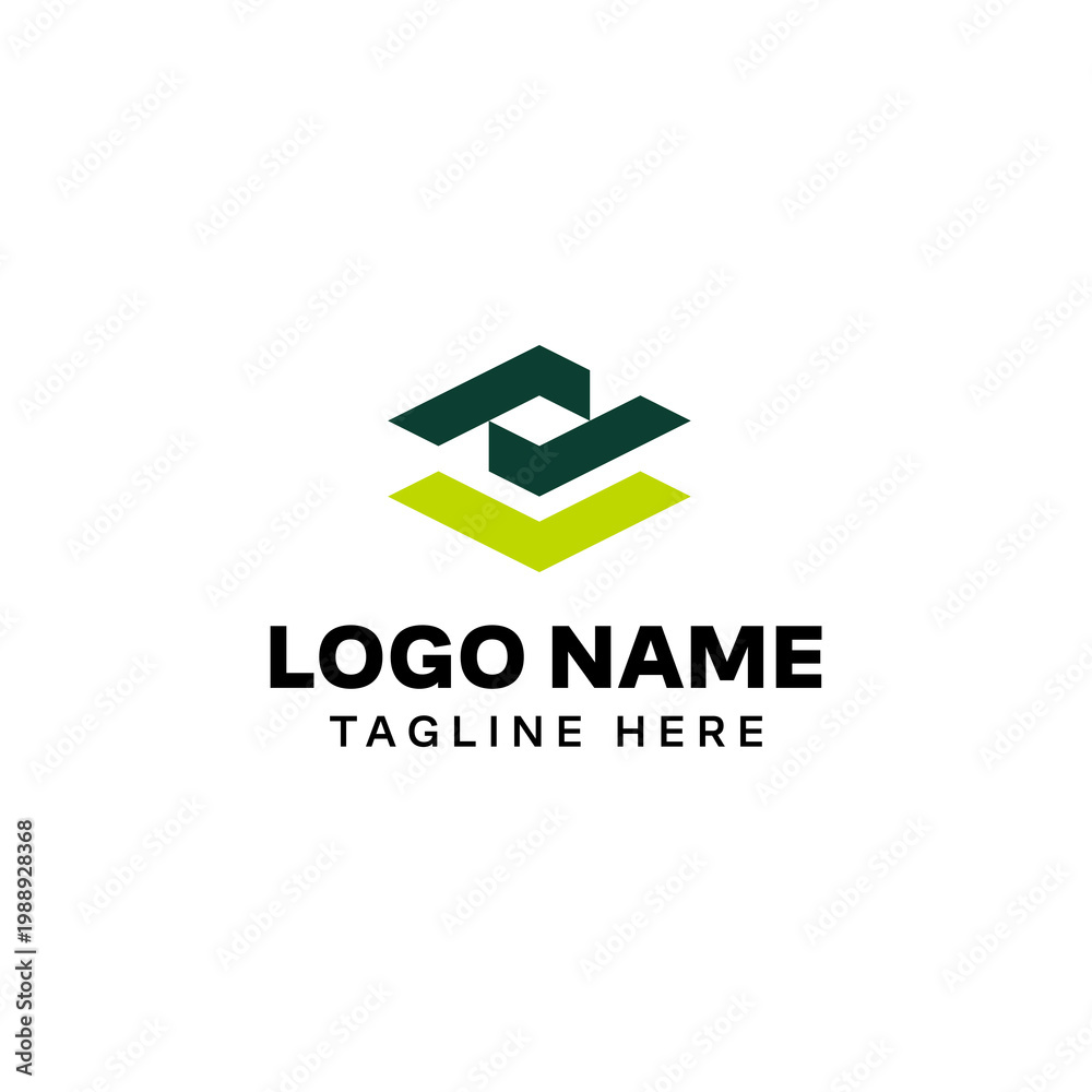 Fototapeta premium Minimalist Geometric Abstract 3D Logo Design