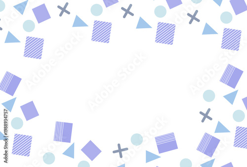 幾何学模様のフレーム風抽象背景　図形 パターン 余白 デザイン