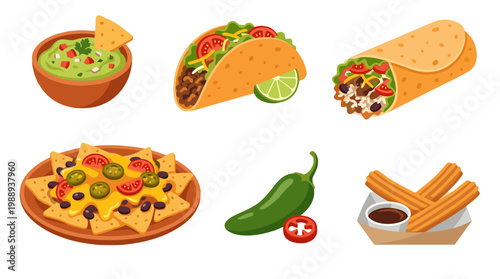 Delicious mexican fiesta tacos nachos and churros home kitchen food photography warm atmosphere culinary joy